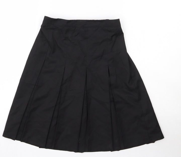 George Girls Black  Polyester A-Line Skirt Size 11-12 Years  Regular  - Elasticated Waist