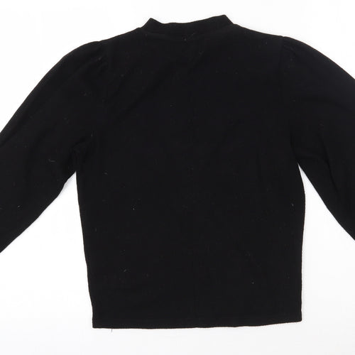 New Look Womens Black High Neck  Polyester Pullover Jumper Size S