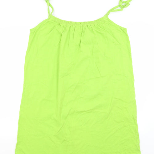 AJ Apparel Womens Green  Cotton A-Line  One Size  Scoop Neck