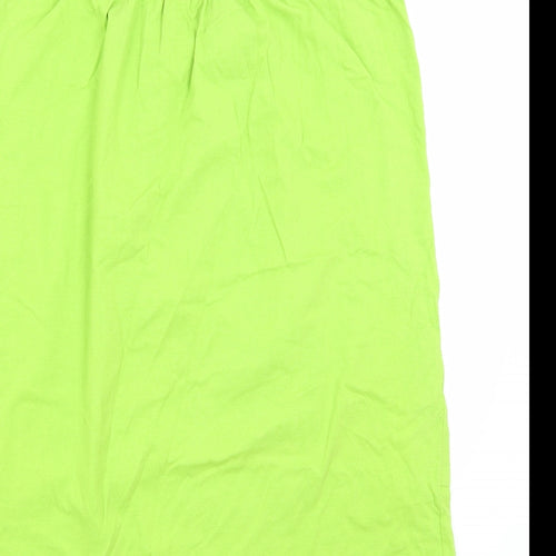 AJ Apparel Womens Green  Cotton A-Line  One Size  Scoop Neck