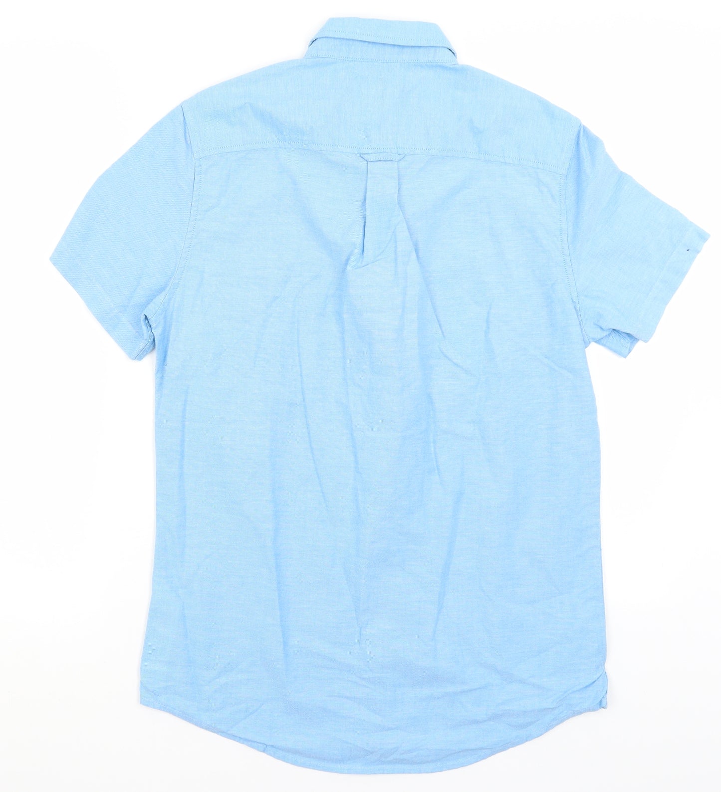 Burton Mens Blue  Cotton  Button-Up Size S Collared