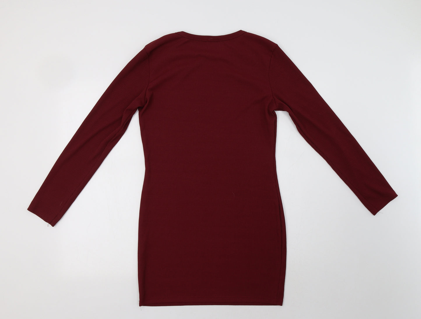 Boohoo Womens Purple  Polyester Bodycon  Size 16  Crew Neck