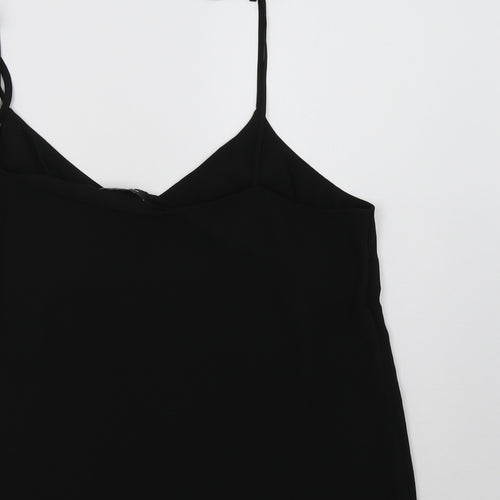 New Look Womens Black  Polyester Camisole Tank Size 16 V-Neck