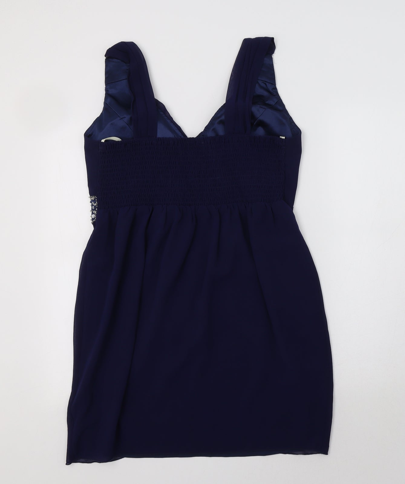 Little Mistress Womens Blue  Polyester Bodycon  Size 16  V-Neck