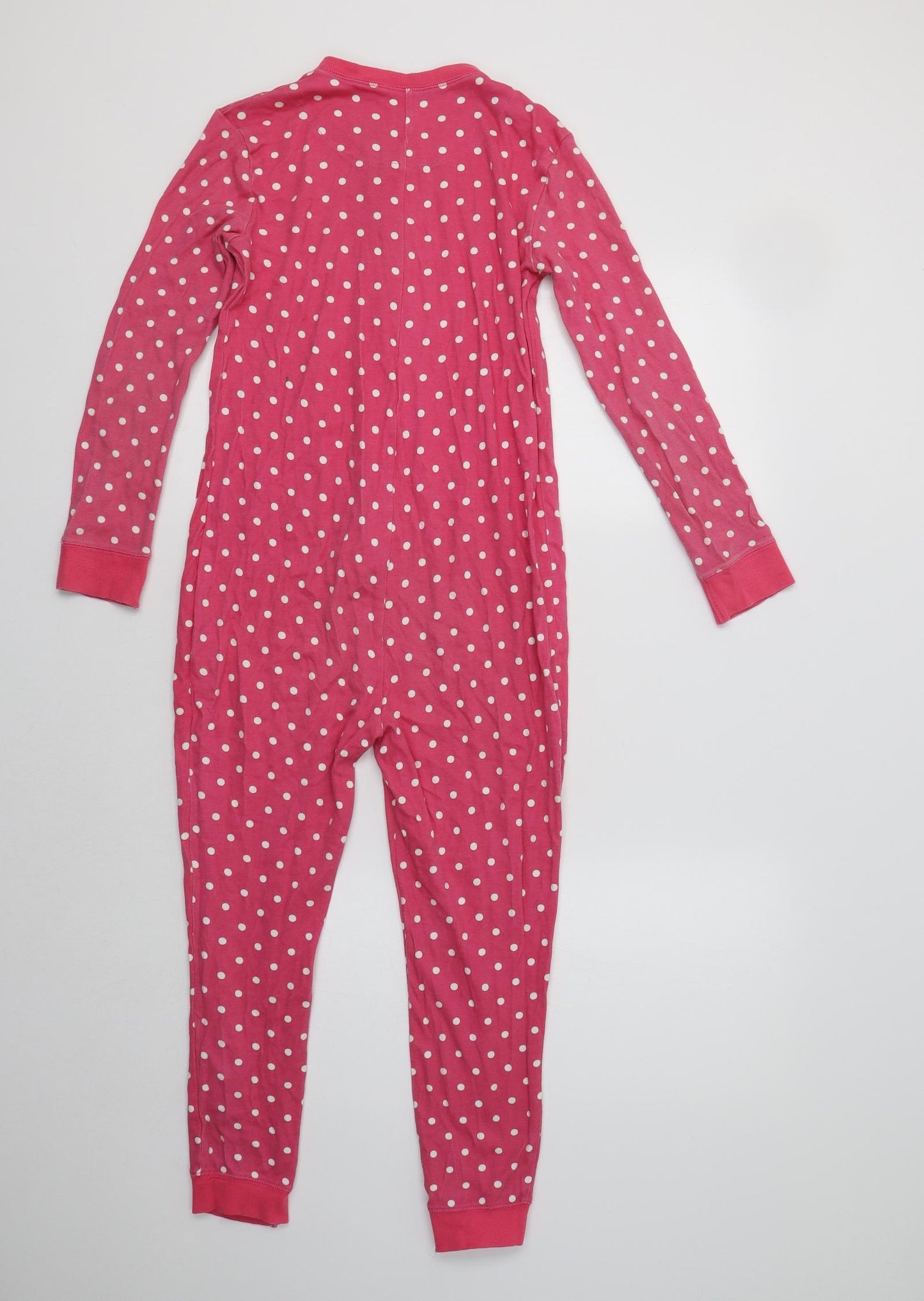George Girls Pink Polka Dot Cotton  Bodysuit Size 11-12 Years   - Onesie