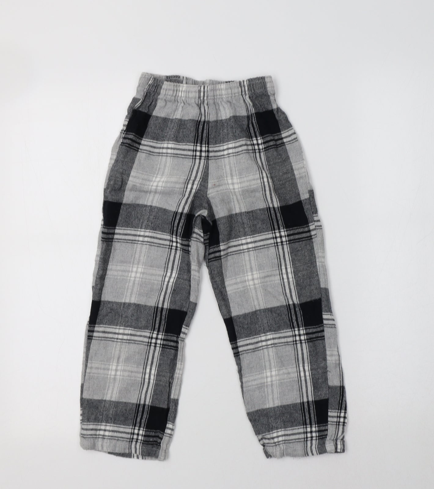 Matalan Boys Grey Check Cotton  Pyjama Pants Size 6 Years