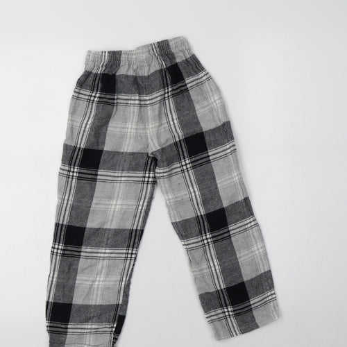 Matalan Boys Grey Check Cotton  Pyjama Pants Size 6 Years