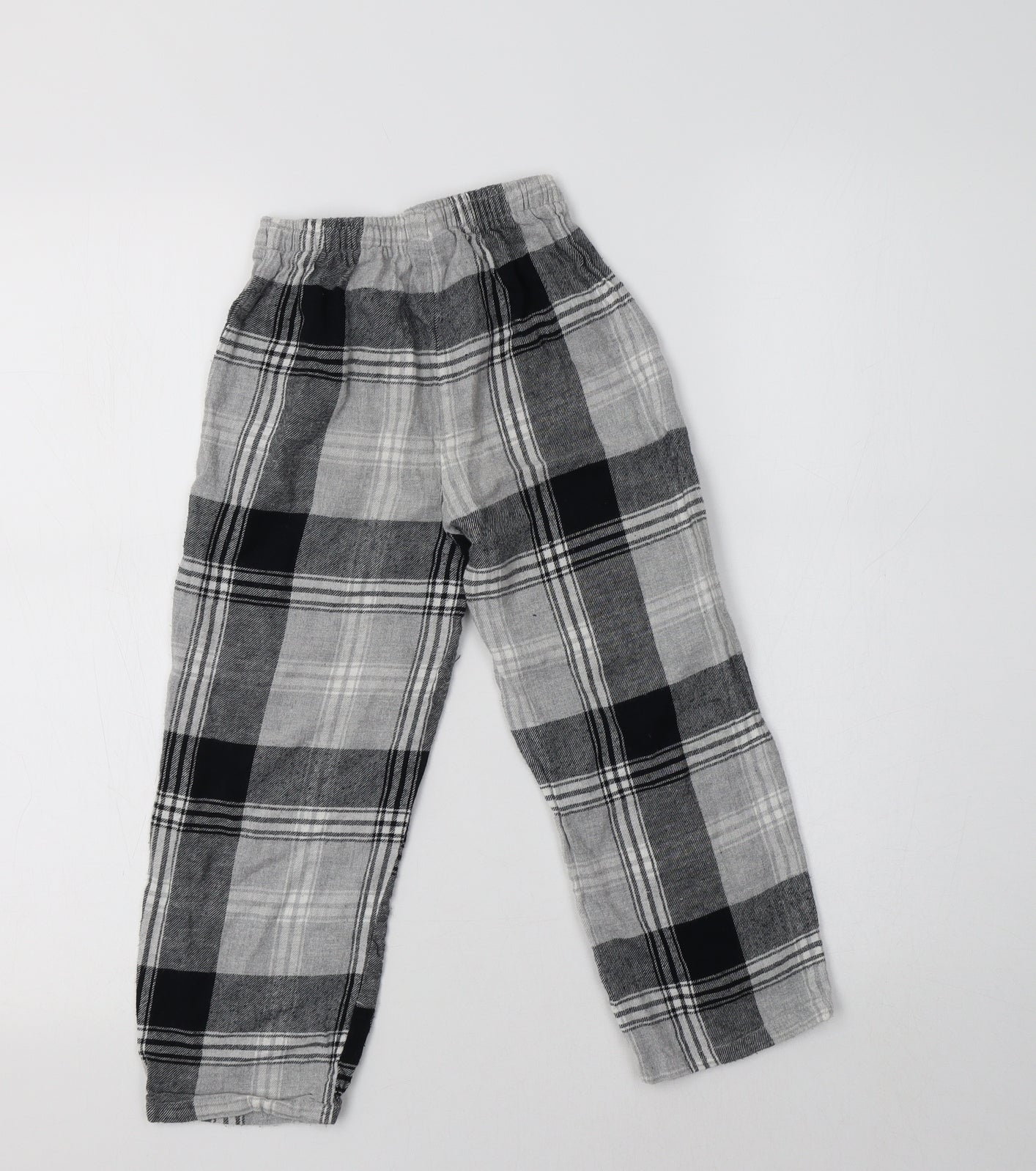 Matalan Boys Grey Check Cotton  Pyjama Pants Size 6 Years