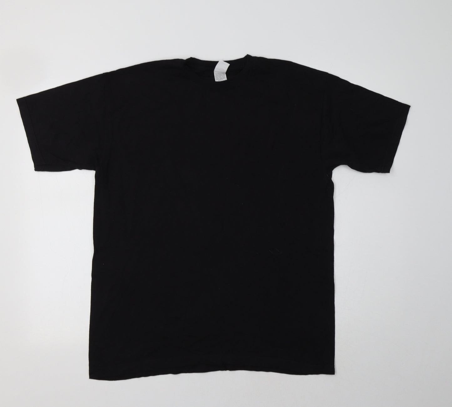 Fruit of the Loom Boys Black  Cotton Basic T-Shirt Size 14-15 Years Crew Neck