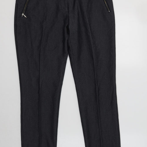 F&F Womens Blue  Polyester Dress Pants Trousers Size 10 L29 in Regular