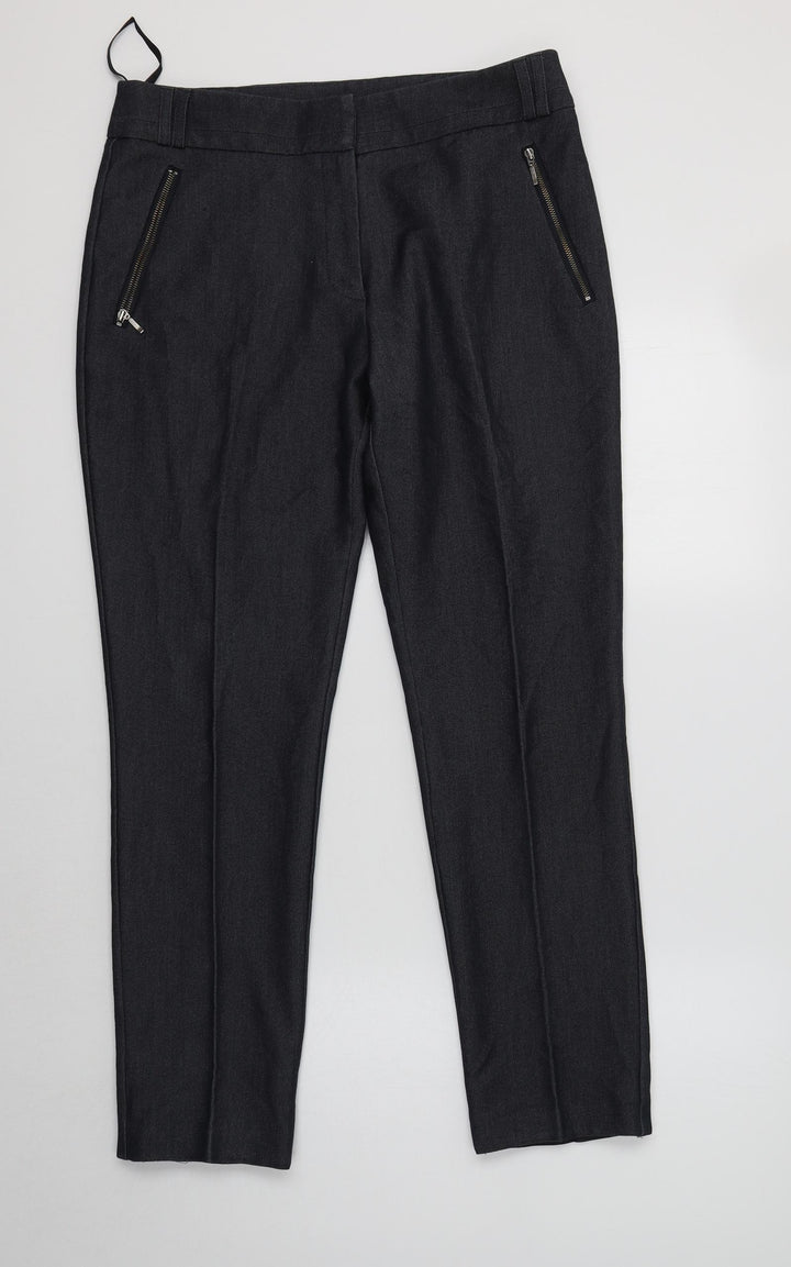 F&F Womens Blue Polyester Dress Pants Trousers Size 10 L29 in Regular