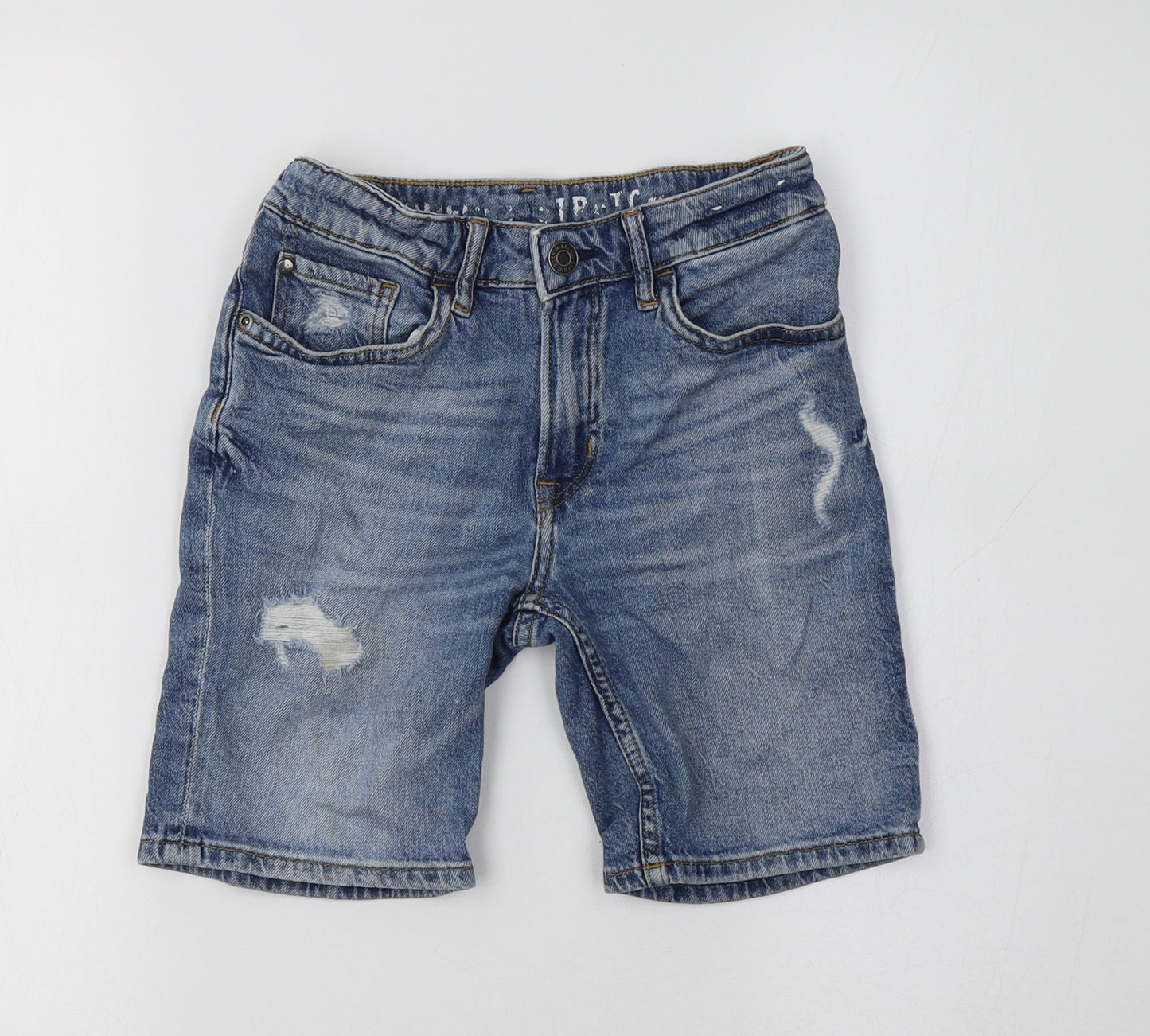 & Denim  Boys Blue  Cotton Chino Shorts Size 6-7 Years  Regular