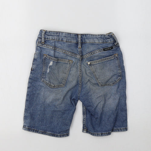 & Denim  Boys Blue  Cotton Chino Shorts Size 6-7 Years  Regular