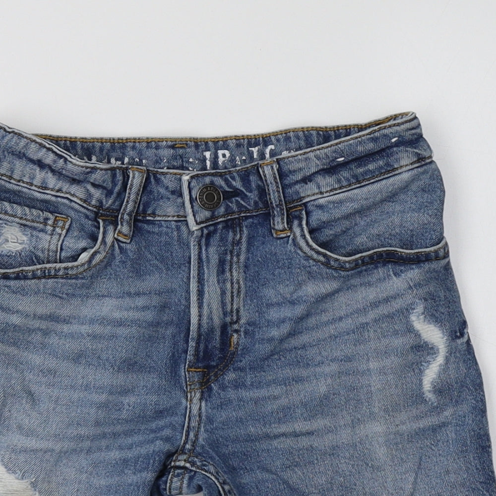 & Denim  Boys Blue  Cotton Chino Shorts Size 6-7 Years  Regular