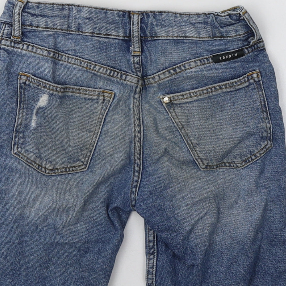 & Denim  Boys Blue  Cotton Chino Shorts Size 6-7 Years  Regular