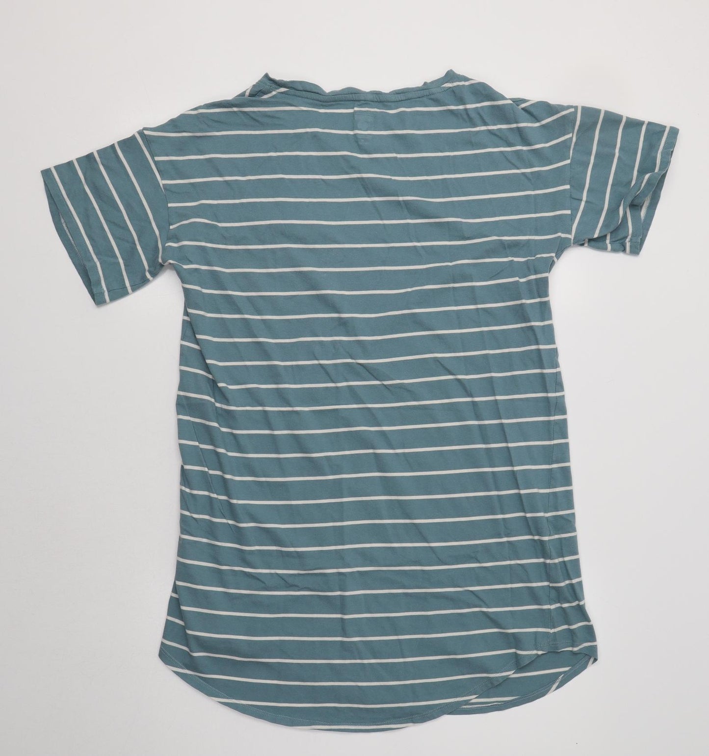 M&S Womens Blue Striped Cotton Chemise Dress Size 14   - Peanuts