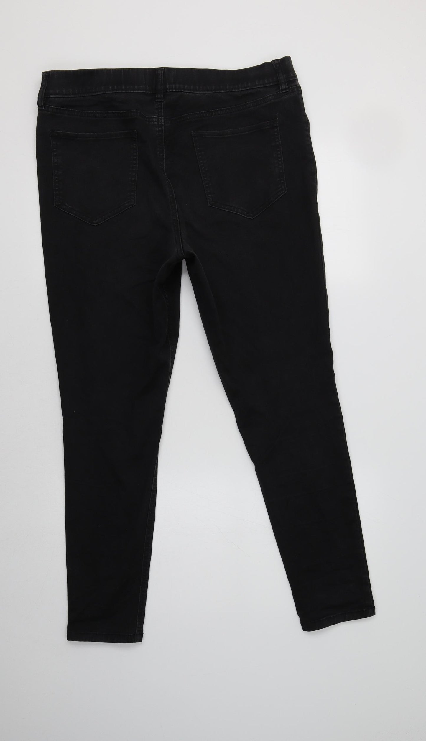 F&F Womens Black  Cotton Jegging Jeans Size 18 L30 in Regular