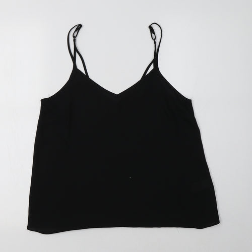 Primark Womens Black  Polyester Camisole Tank Size 10 V-Neck