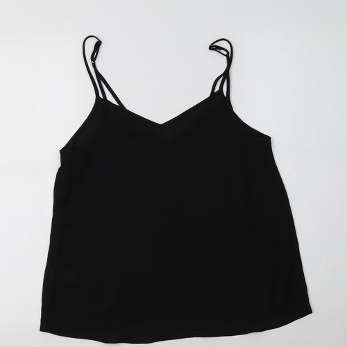 Primark Womens Black  Polyester Camisole Tank Size 10 V-Neck