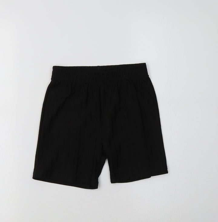 F&F Boys Black Striped Polyester Sweat Shorts Size 5-6 Years  Regular