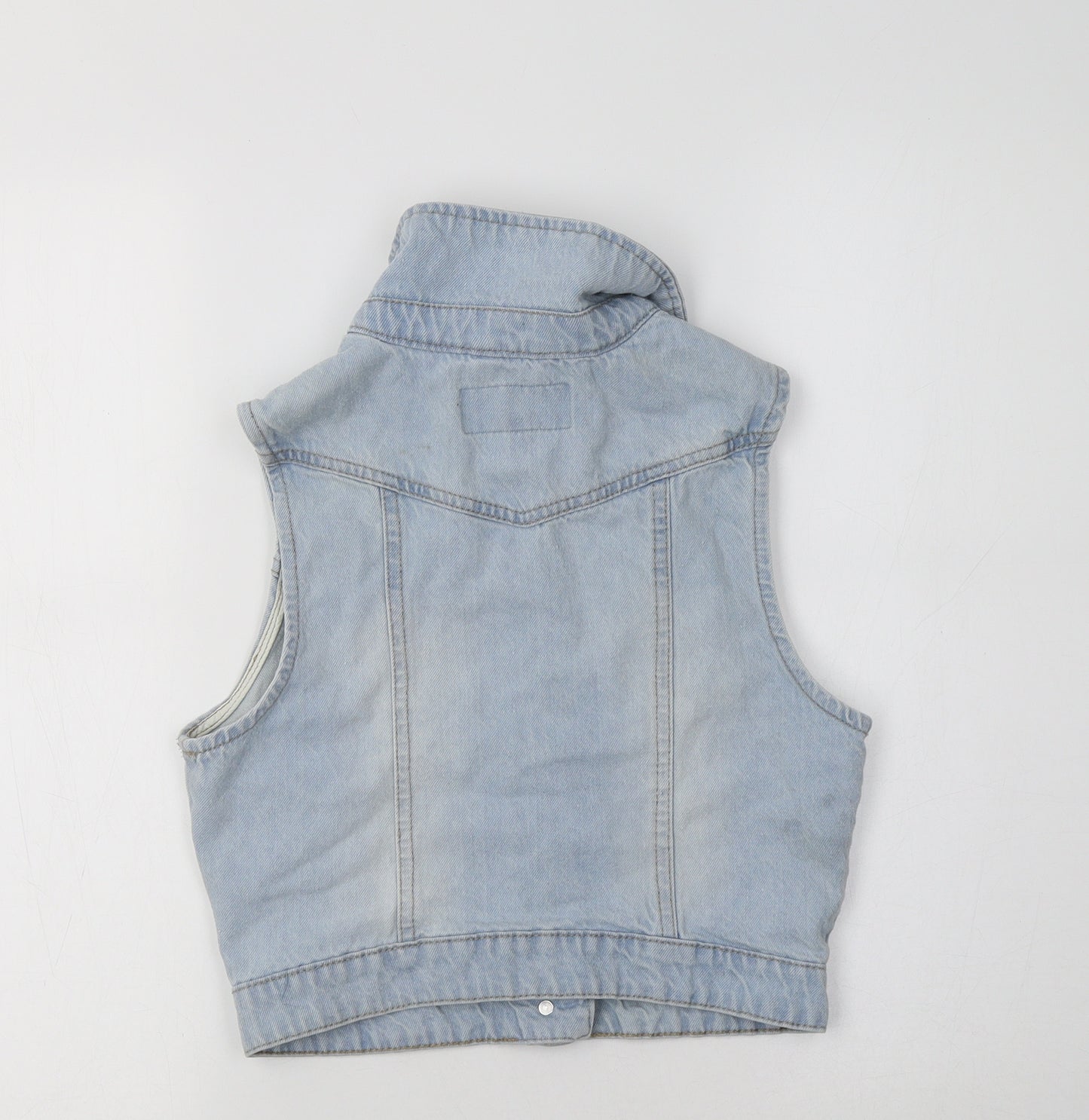Peacocs Womens Blue   Gilet Waistcoat Size 8