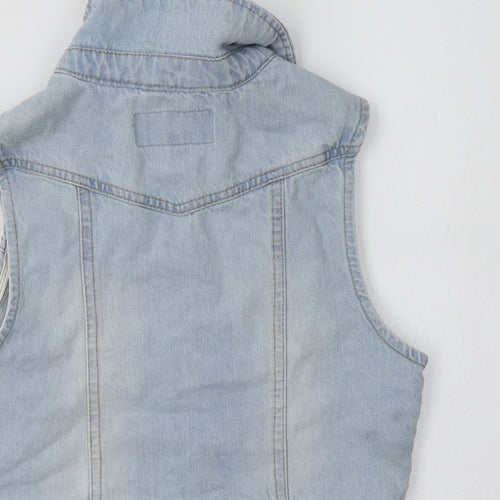 Peacocs Womens Blue   Gilet Waistcoat Size 8