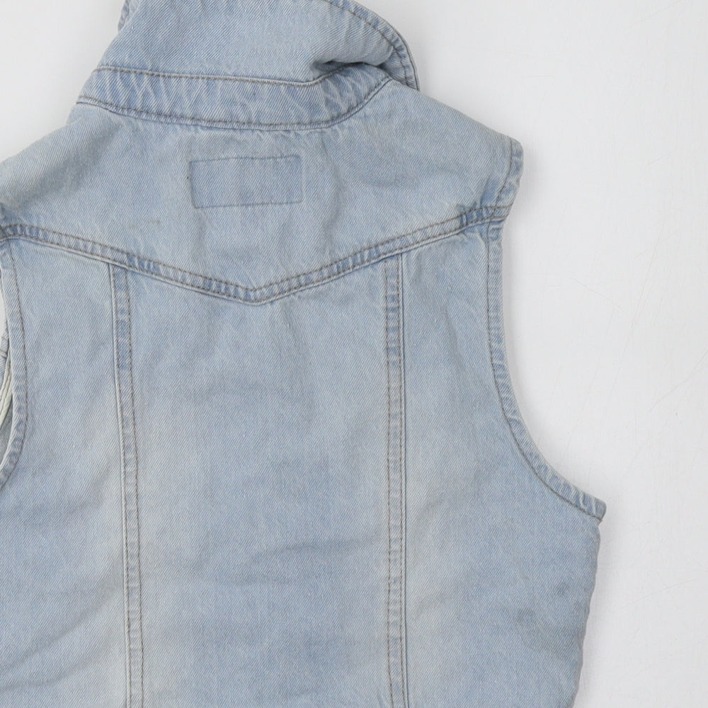 Peacocs Womens Blue   Gilet Waistcoat Size 8
