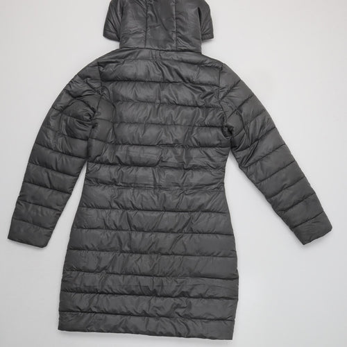 B. You Womens Grey   Parka Coat Size 8