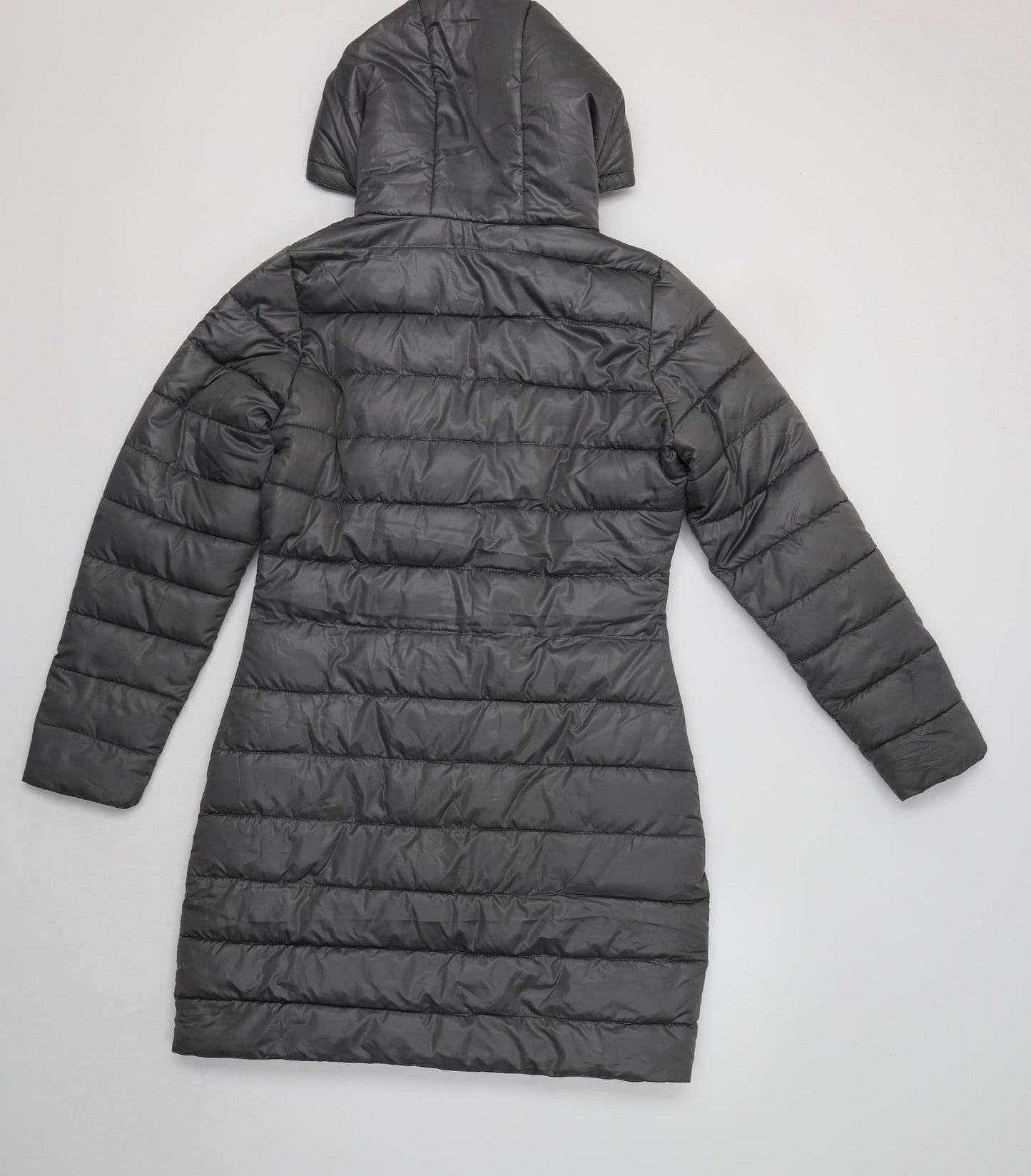 B. You Womens Grey   Parka Coat Size 8