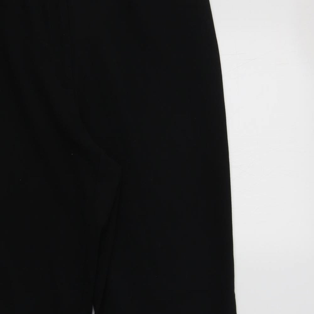 M&S Womens Black  Polyester Dress Pants Trousers Size 14 L29 in Regular