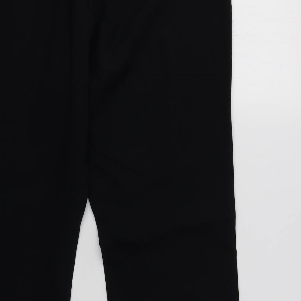 M&S Womens Black  Polyester Dress Pants Trousers Size 14 L29 in Regular