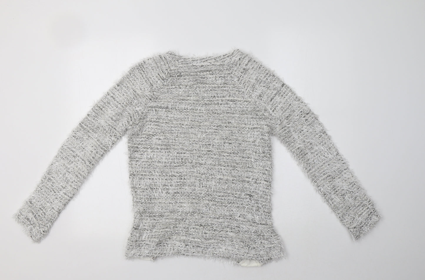 Matalan Girls Grey Crew Neck  Polyester Pullover Jumper Size 12-13 Years