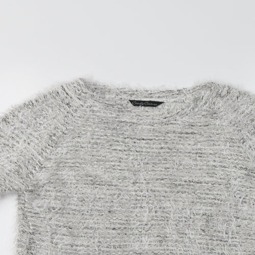 Matalan Girls Grey Crew Neck  Polyester Pullover Jumper Size 12-13 Years