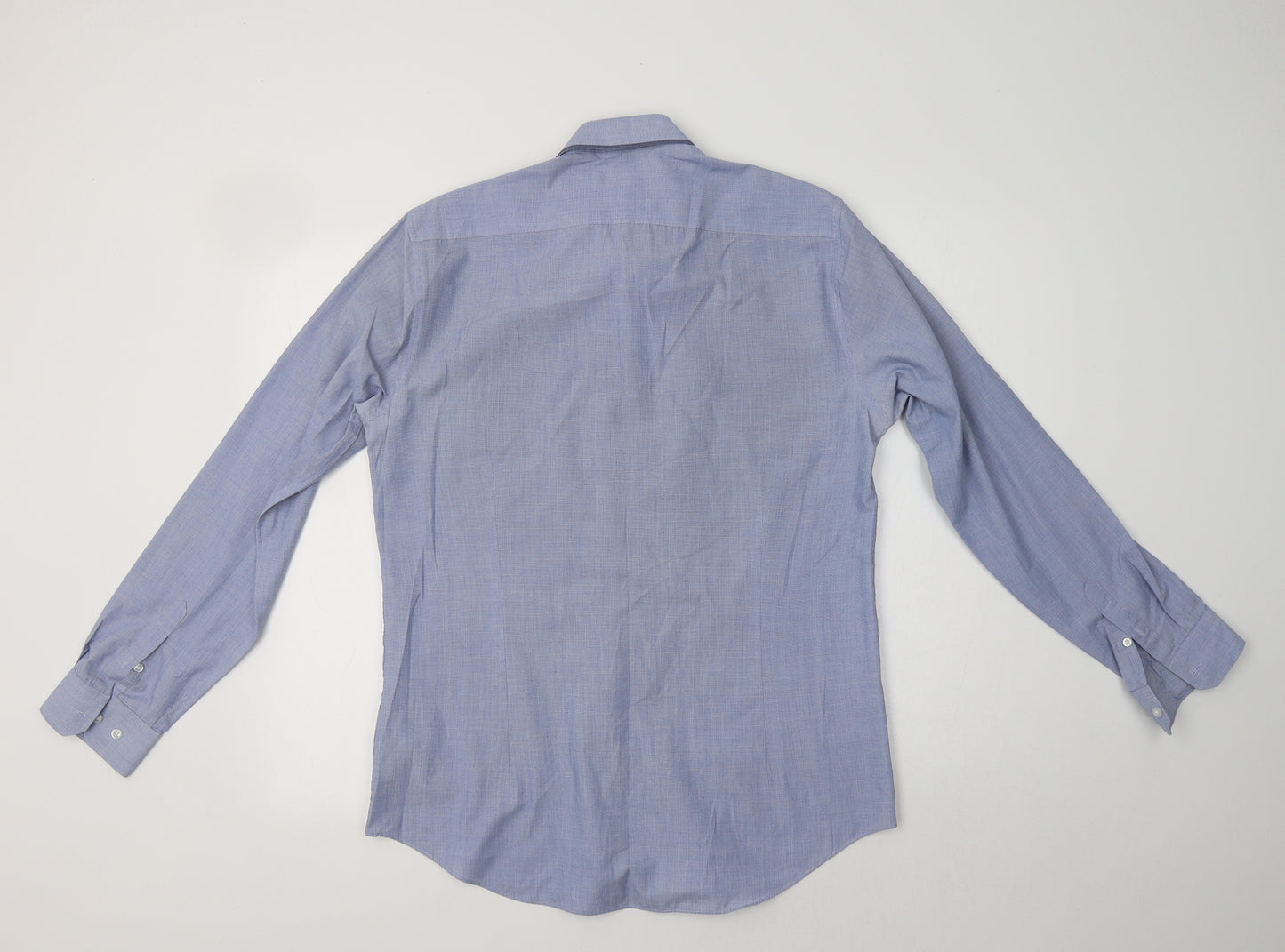 Red Herring Mens Blue  Polyester  Dress Shirt Size 15.5 Collared