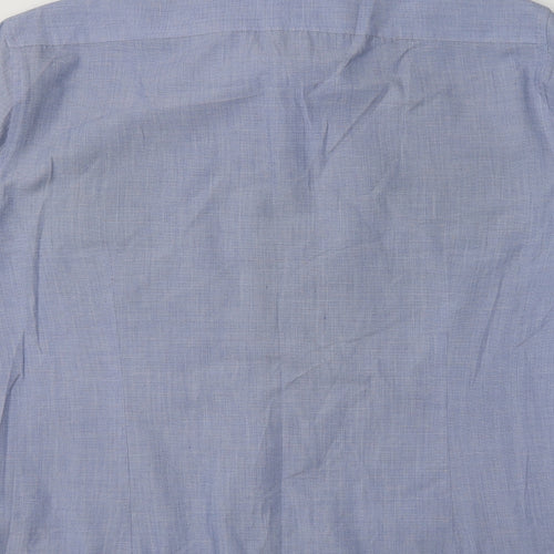 Red Herring Mens Blue  Polyester  Dress Shirt Size 15.5 Collared