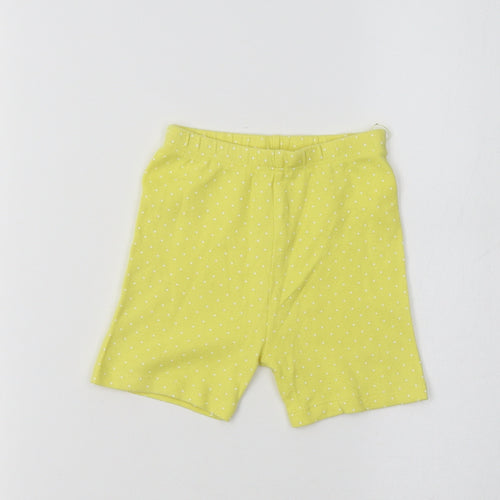 George Baby Yellow Polka Dot Cotton Jogger Leggings Size 9-12 Months
