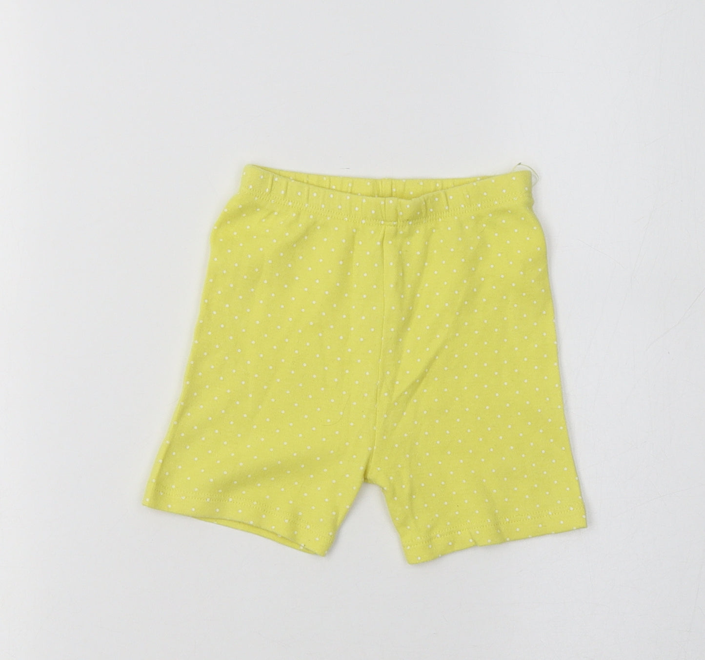 George Baby Yellow Polka Dot Cotton Jogger Leggings Size 9-12 Months