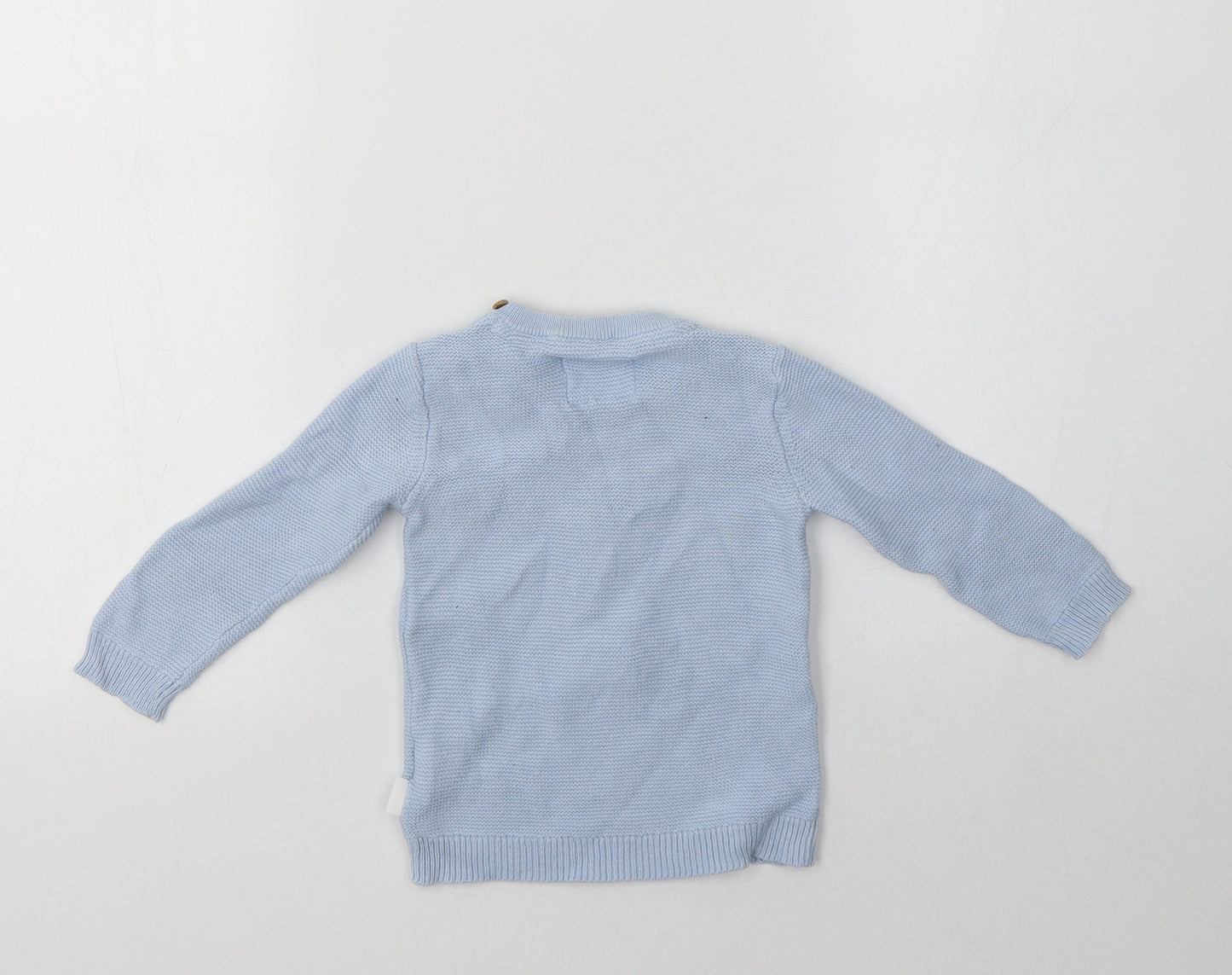 F&F Baby Blue  Cotton Pullover Jumper Size 6-9 Months   - Cute Animals