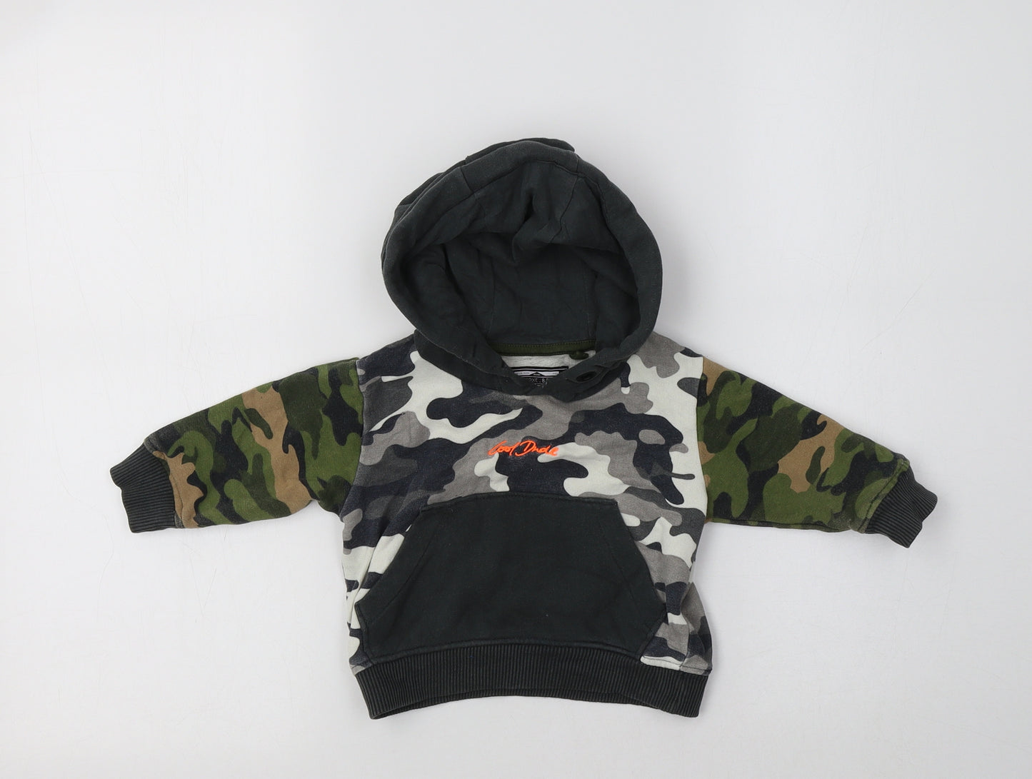 NEXT Baby Green Camouflage Cotton Pullover Jumper Size 6-9 Months