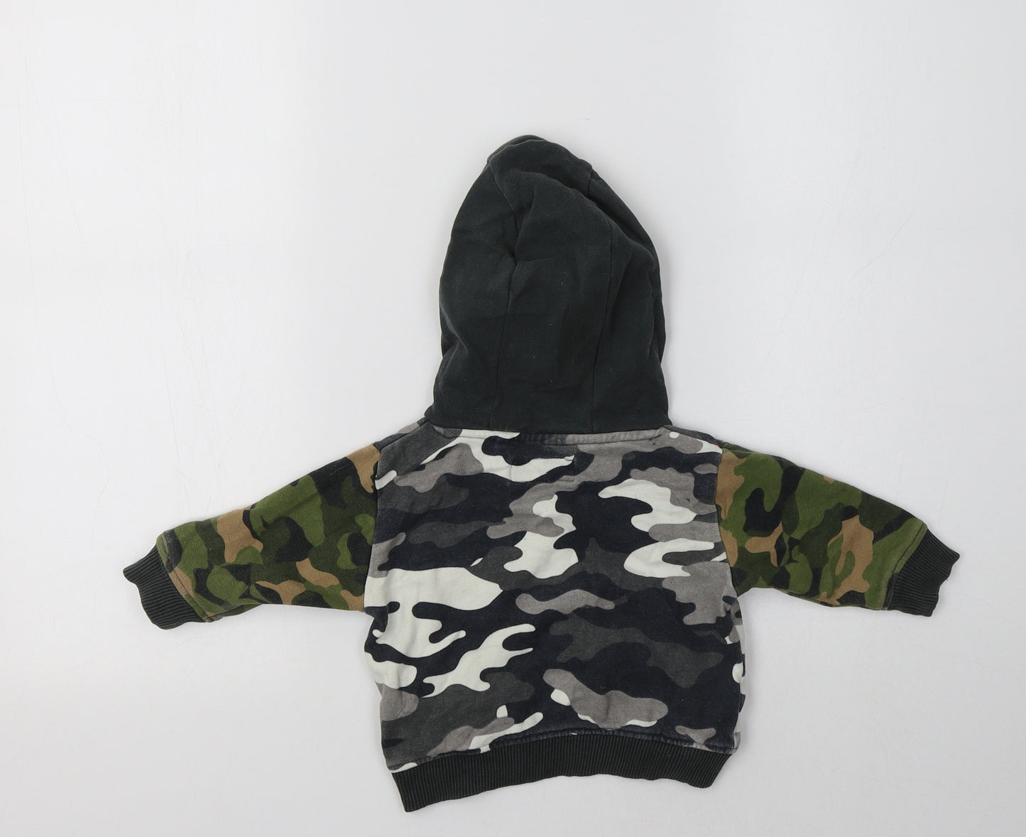 NEXT Baby Green Camouflage Cotton Pullover Jumper Size 6-9 Months