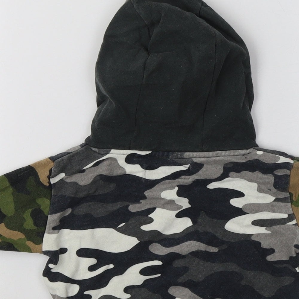 NEXT Baby Green Camouflage Cotton Pullover Jumper Size 6-9 Months