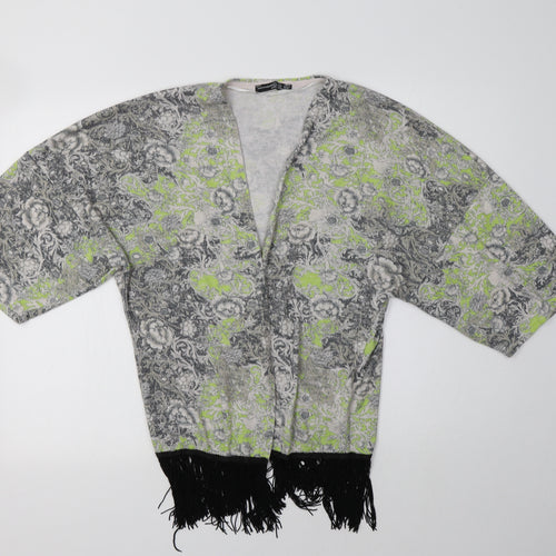 Primark Womens Multicoloured V-Neck Paisley Polyester Cardigan Jumper Size S