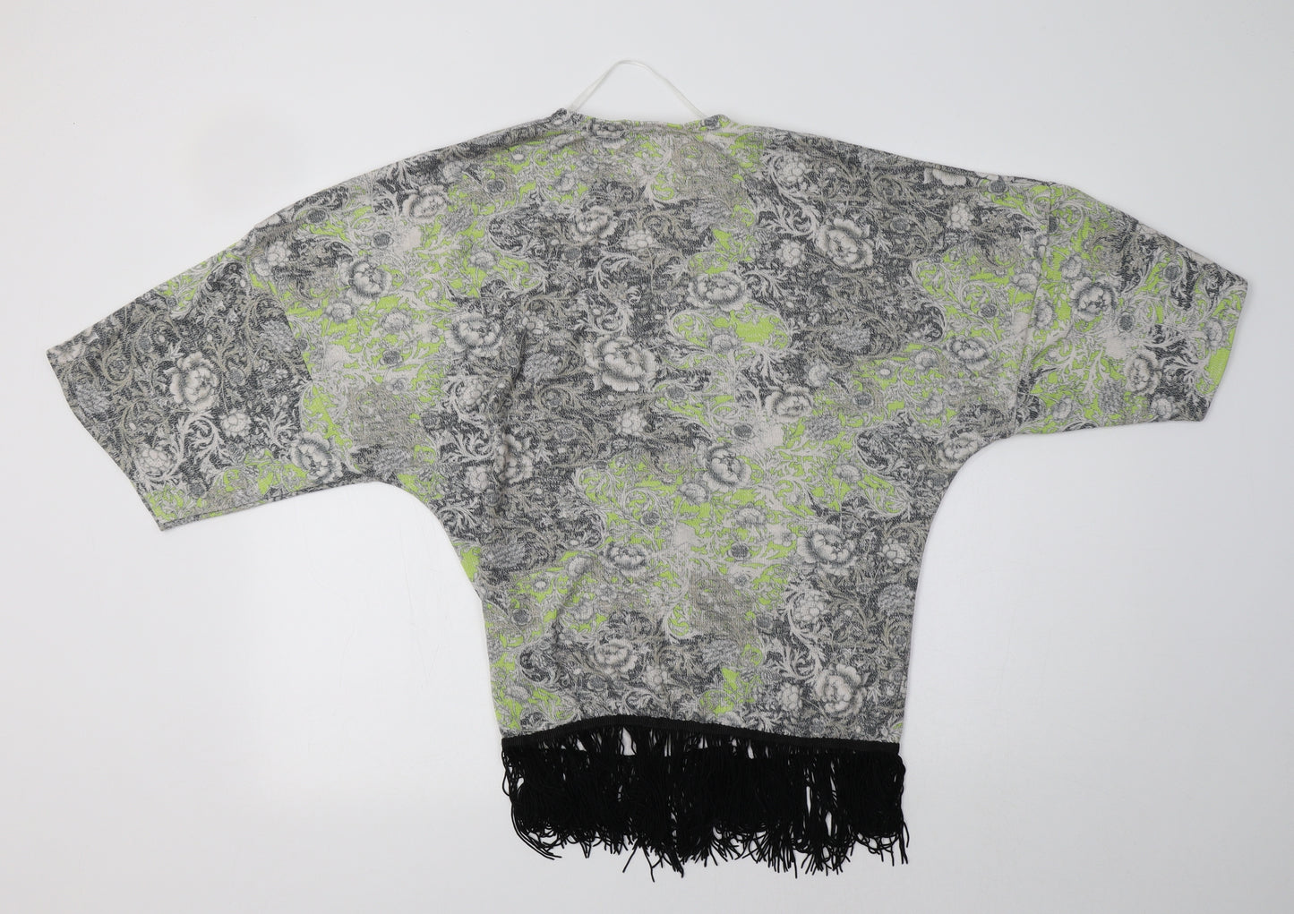 Primark Womens Multicoloured V-Neck Paisley Polyester Cardigan Jumper Size S