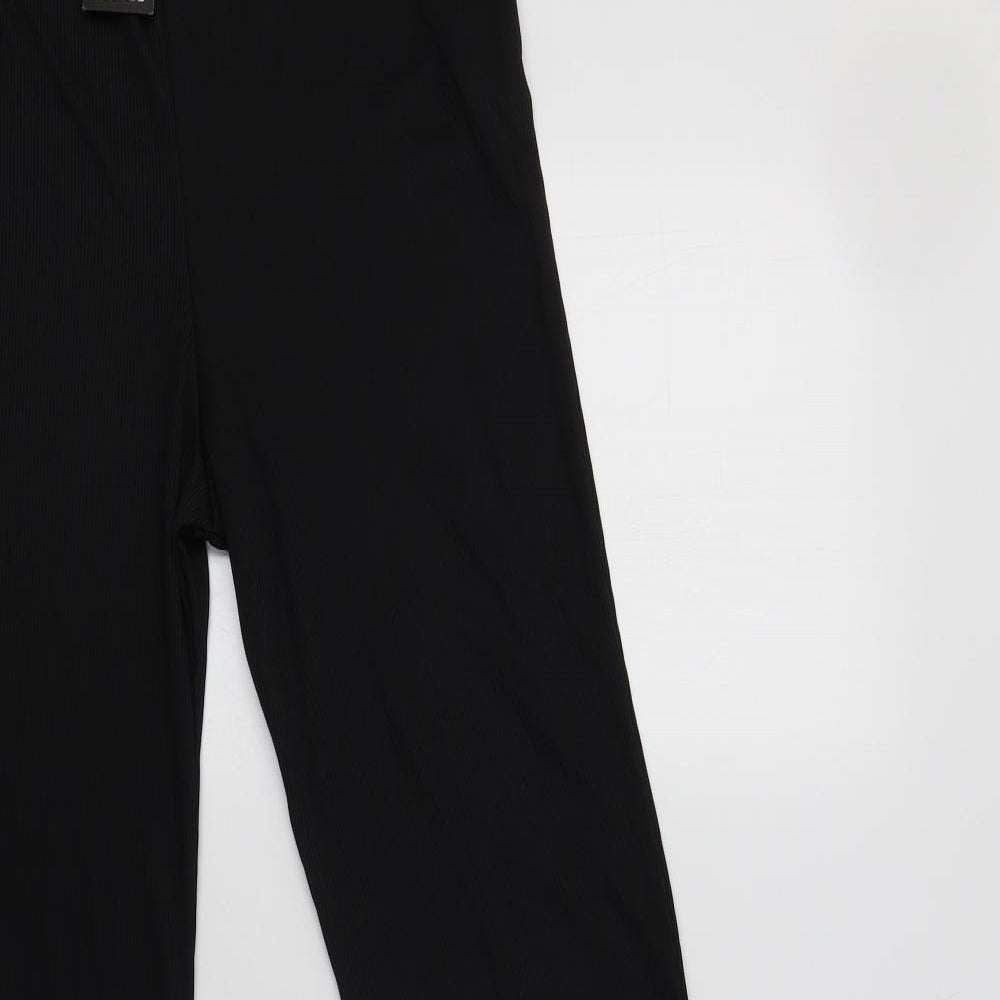 Boohoo Womens Black  Polyester Jegging Trousers Size 16 L34 in Regular