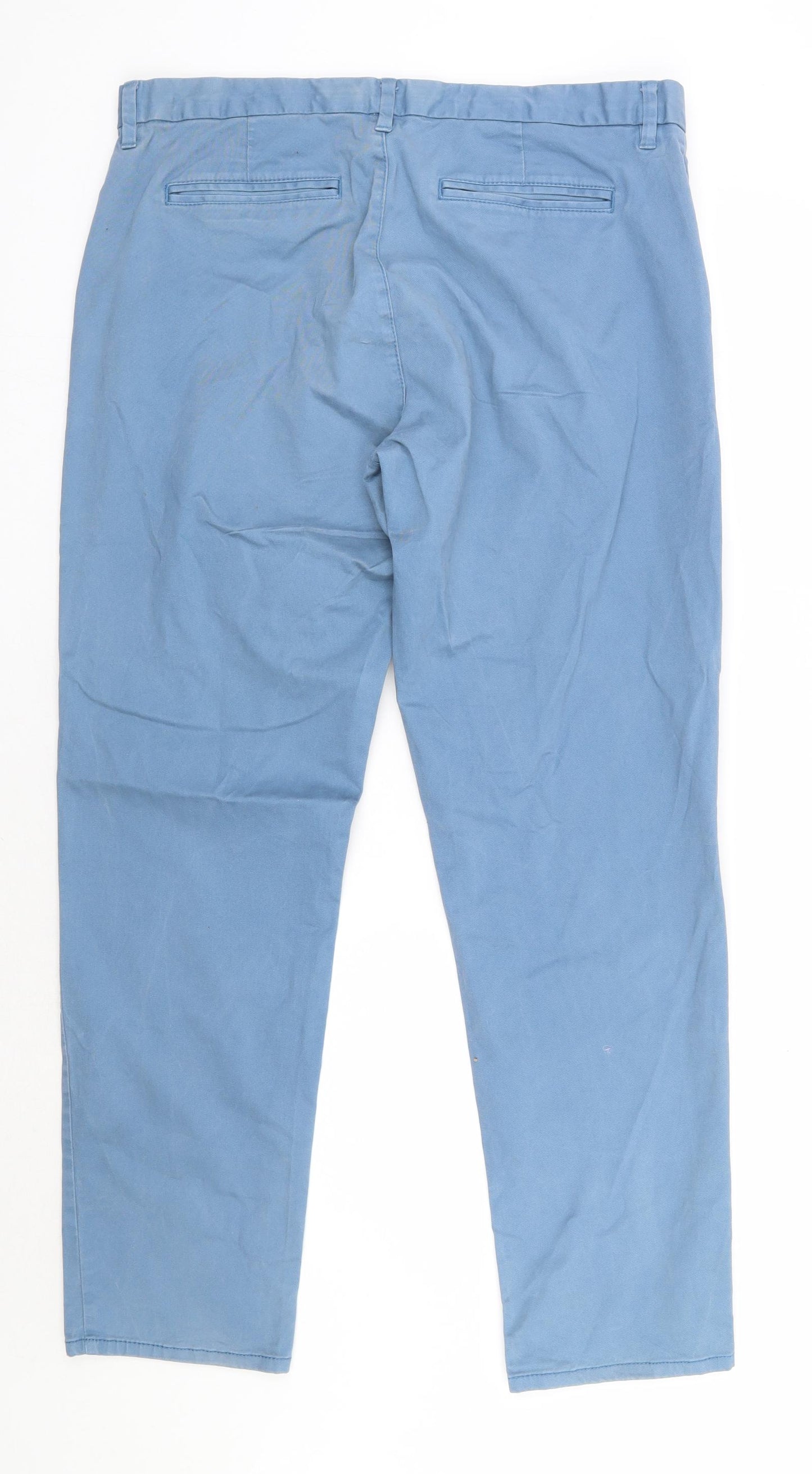 NEXT Mens Blue  Cotton Chino Trousers Size 36 in L31 in Regular
