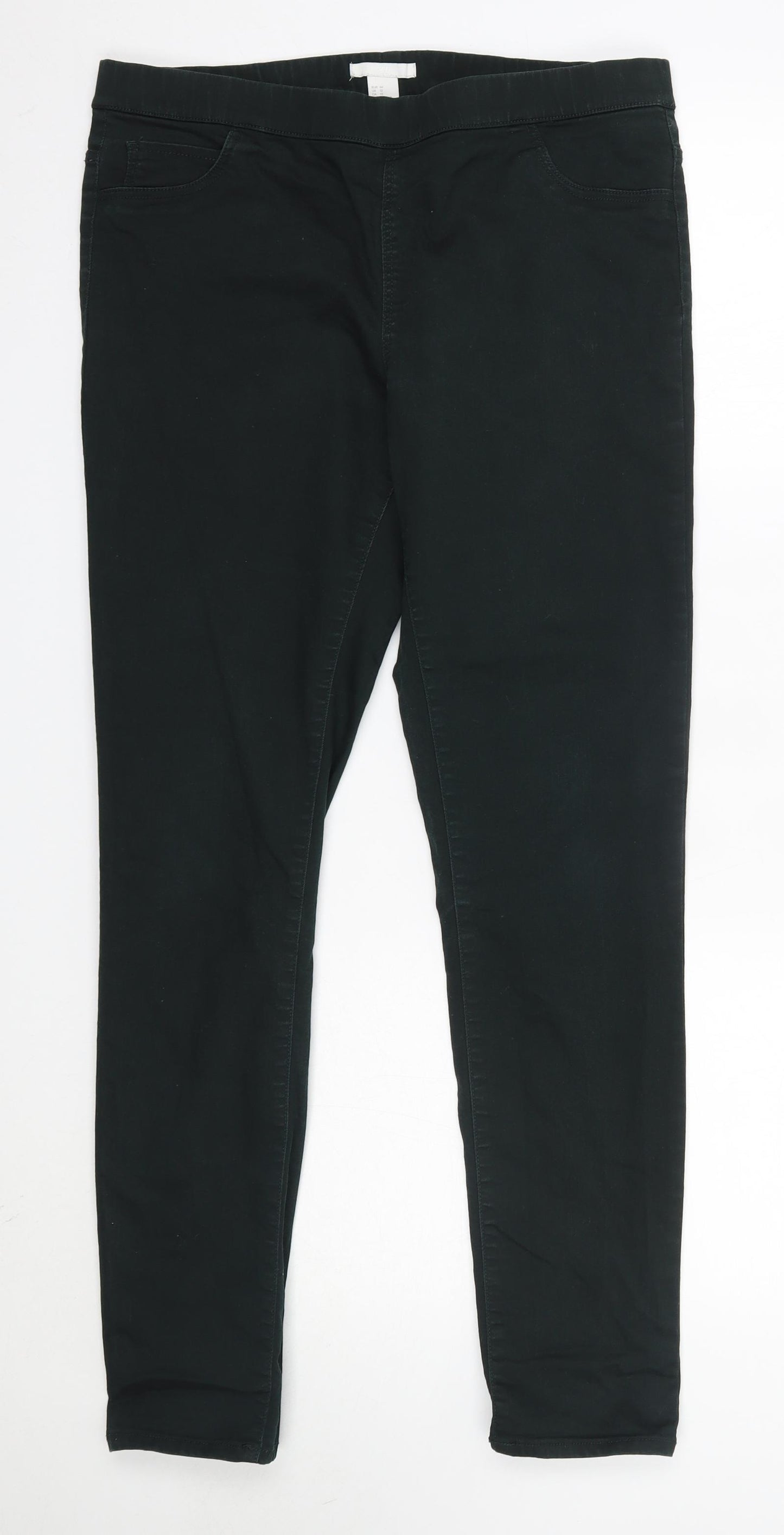 H&M Womens Grey  Cotton Skinny Jeans Size 12 L29 in Regular
