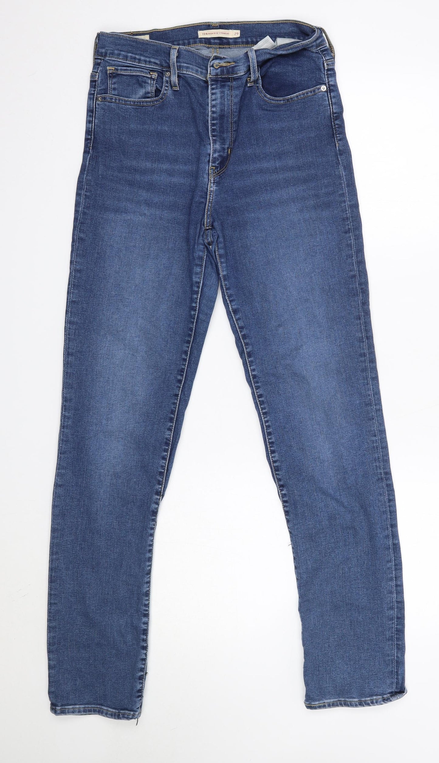 Levi Mens Blue  Cotton Straight Jeans Size 29 in L30 in Regular