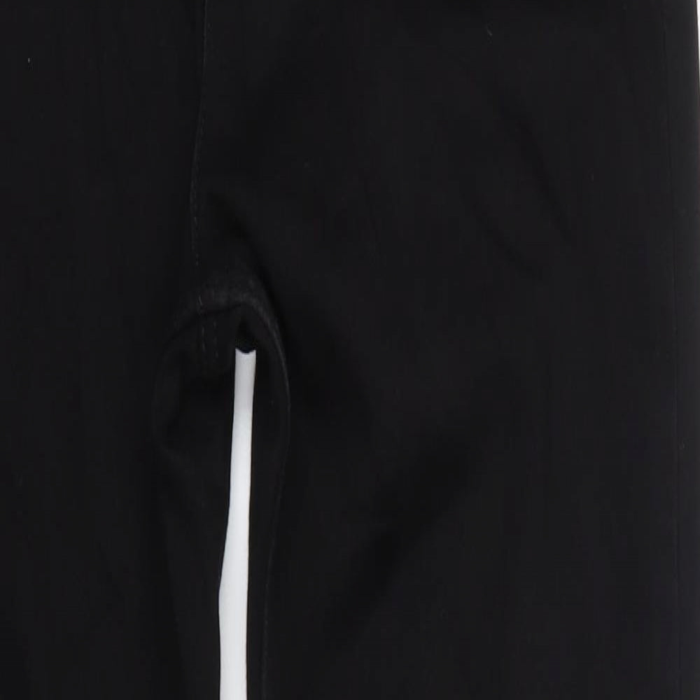 M&S Womens Black  Cotton Straight Jeans Size 12 L29 in Regular