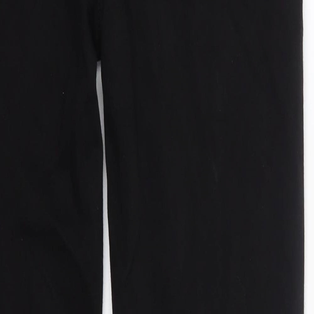 M&S Womens Black  Cotton Straight Jeans Size 12 L29 in Regular
