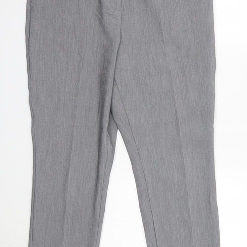 Matalan Womens Grey  Polyester Dress Pants Trousers Size 14 L36 in Regular